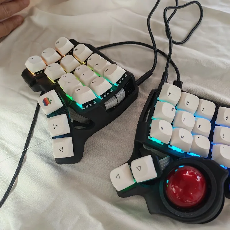 In stockNew Charybdis MK2 Split Keyboard Custom 3D Printing Shell Welding Lebog Axis RGB QMK Ergonomics Gamer Teclado DIY Gamers