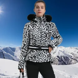Winter Snowboard Jackets 2025 Mountain Hooded Woman Snow Clothes Outdoor Sports Skiing Overcoats Windproof Thermal Tracksuit