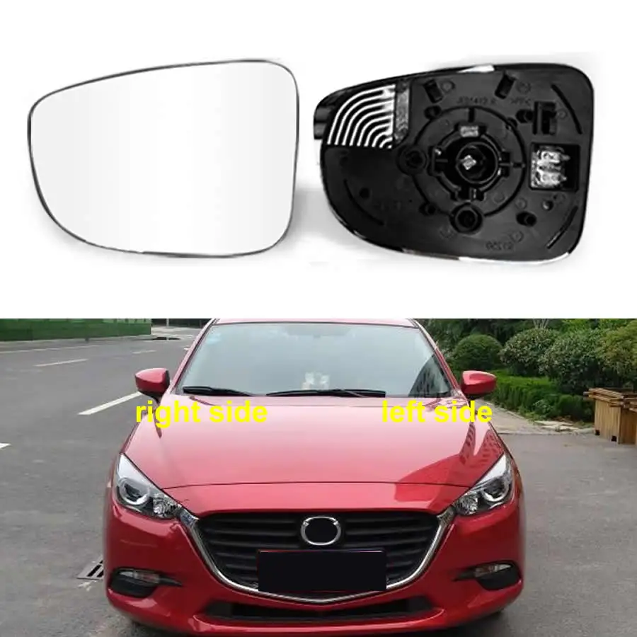 

For Mazda 3 Axela 2017 2018 2019 Car Accessories Door Wing Rear View Mirrors Reflective Lens Rearview Mirror Lenses Glass