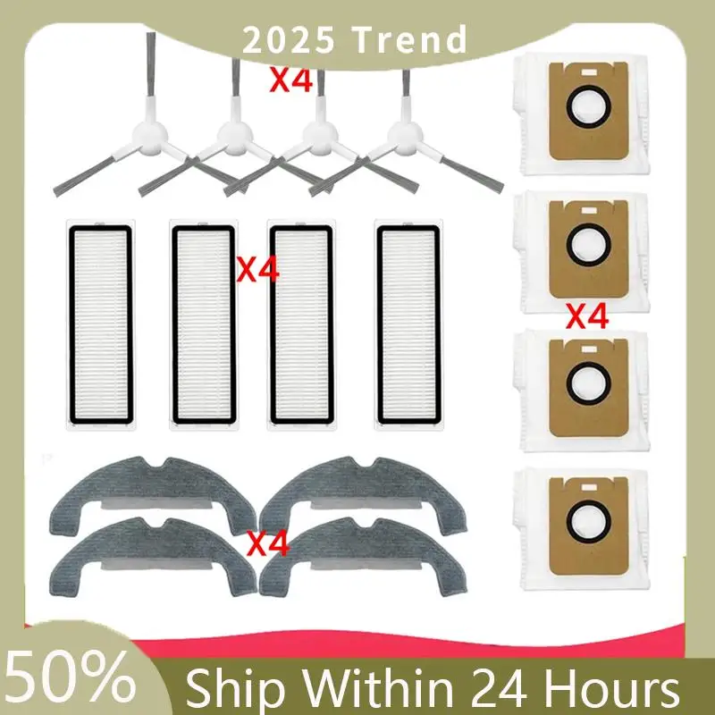 A75X верхняя часть для Dreame Bot D9 Plus RLD11GD, детали для пылесоса, боковая щетка, фильтр Hepa, швабра, тканевый мешок для пыли, аксессуары