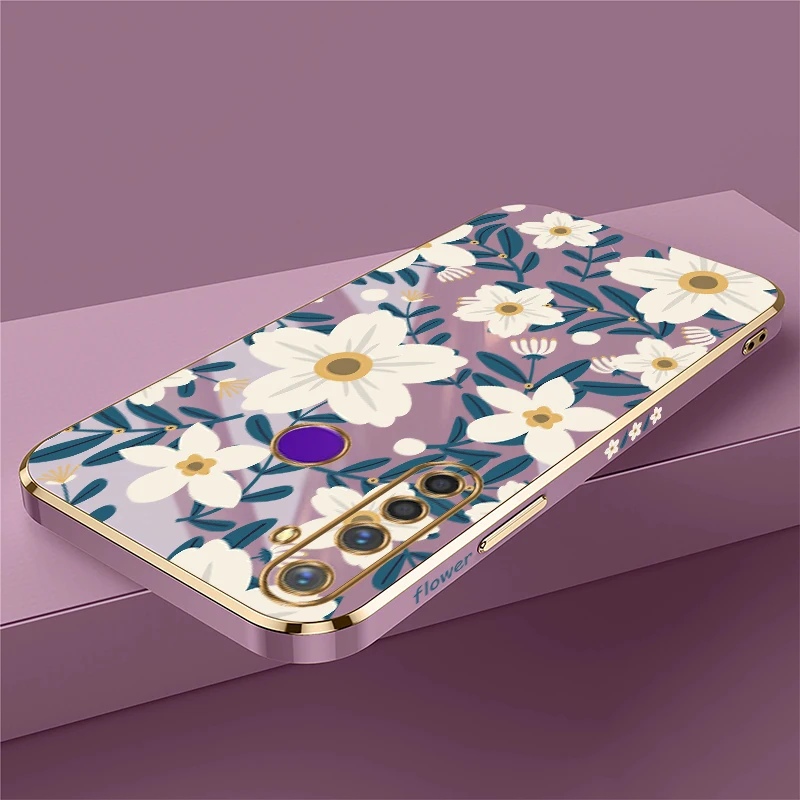 جراب هاتف لهاتف OPPO Realme GT Master Neo 3 2 Pro X X7 Pro V25 V13 V5 Q5 Q3i نوت 60 غطاء سيليكون فاخر مطلي بالزهور
