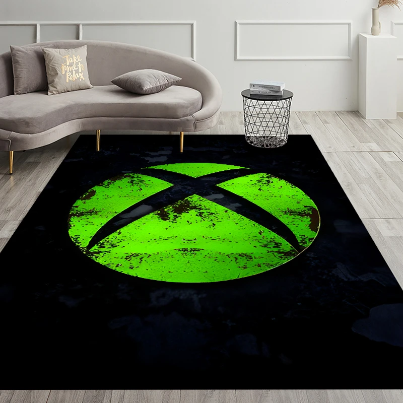 X-box Gamer Gaming Creative Carpets Rugs for Living Room Bedroom Decor Home Leisure Anti-slip Rug Bedside Soft Floor Mat Doormat