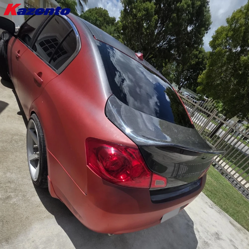 HT Style Rear Trunk With Camera Hole For Infiniti G37 4 Door Sedan 2008-2013 Carbon Fiber