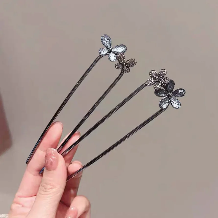Metall-U-förmige Haarstäbchen mit Perlenquaste, Haargabel, Haarspange, französische Haarnadeln, Haaraccessoires für Damen und Mädchen, Haarschmuck, Styling-Tool – Detail 21