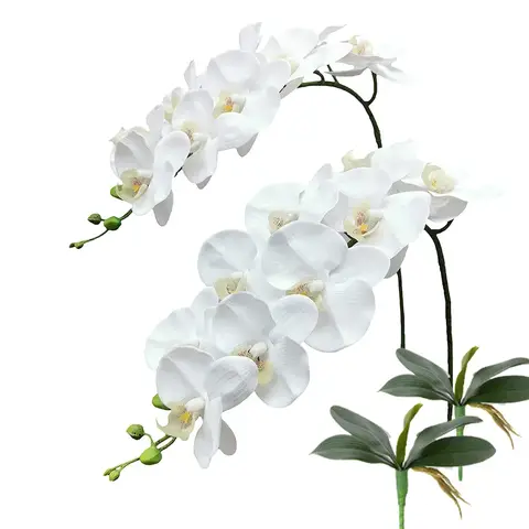 Ramos de flores artificiais de phalaenopsis, 69cm, toque real, hastes de orquídea falsa para arranjo floral, festa de casamento, decoração de casa