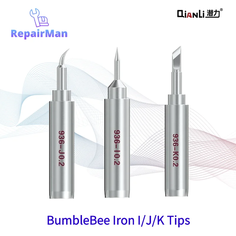 QianLi BumbleBee Iron Tip 0.2/0.3/0.4mm Tip I/J/K Tip 936 Bumblebee Jump Wire Soldering Station Glue Welding Tools