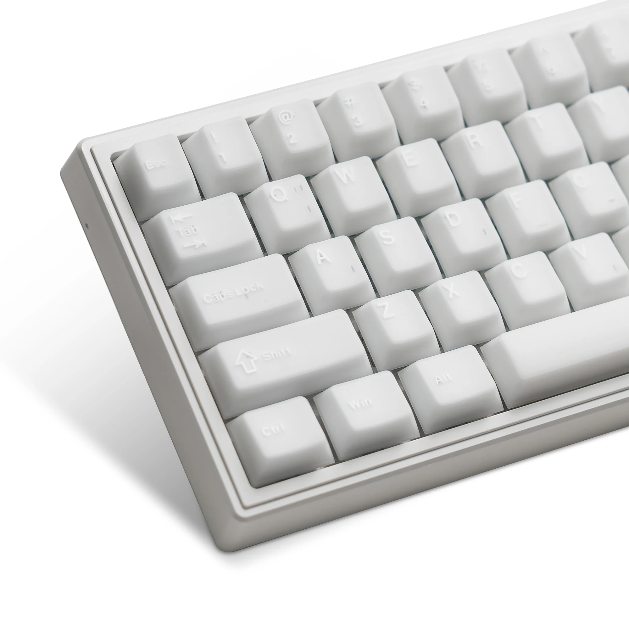 

White Semi-transparent Double Shot ABS Keycaps 129 Keys Cherry Profile Translucent Keyboard Keycaps for MX Switches Keyboard