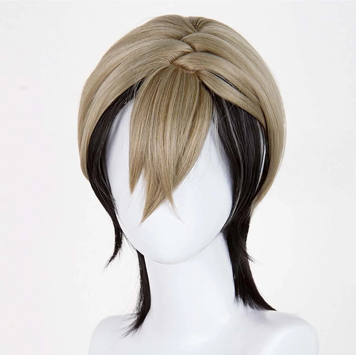 Parrucca mista da uomo Anime Gachiakuta Zanka Nijiku Cosplay marrone nero