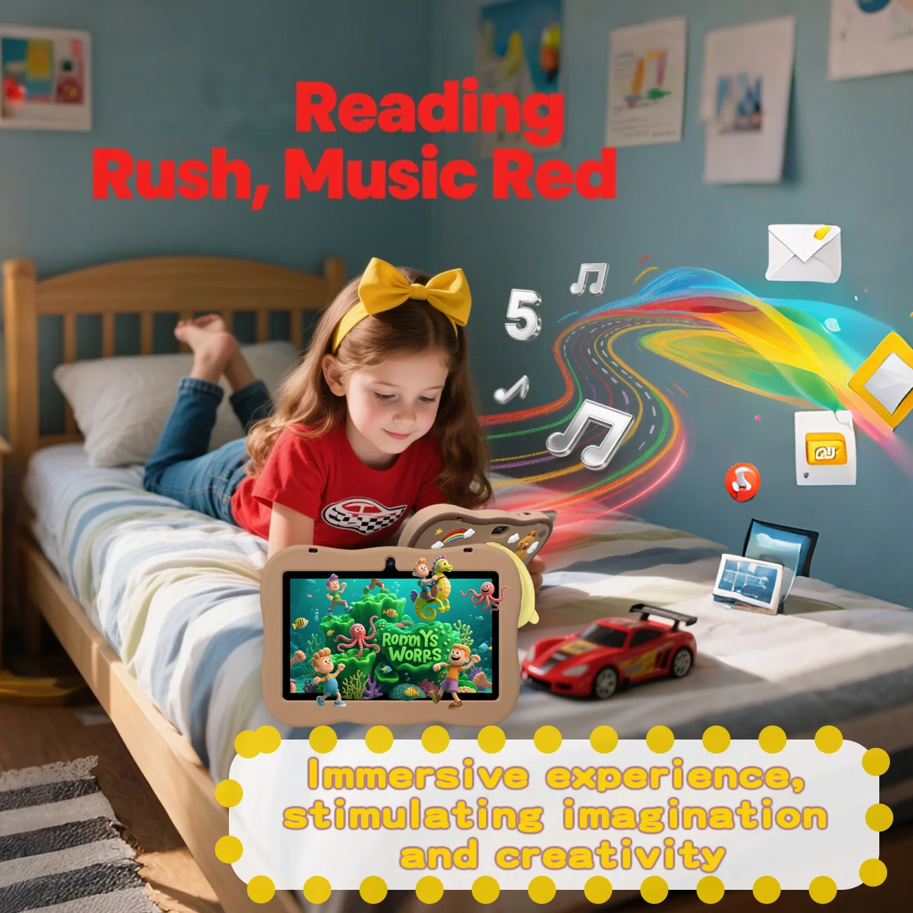 Kindertablett 7 Zoll, Kindertablett mit Elternkontrolle, zwei Kameras, Kindergeschenke für Weihnachten und Geburtstag