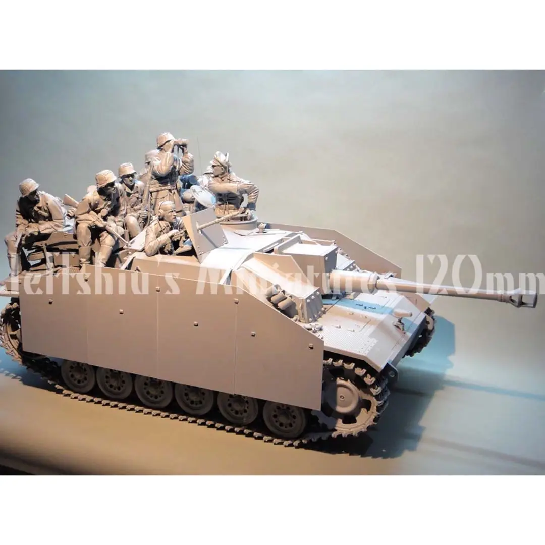 

1/16 Resin Model Figure GK，No tanks, 8 Figure ,German, Unassembled and unpainted kit