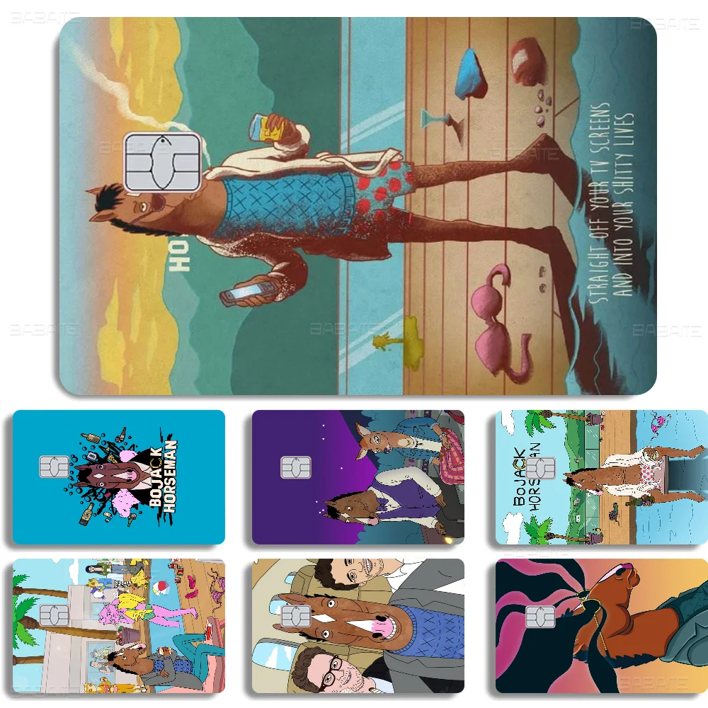 Bojack Print Anmie Sticker Film Skin Cover For Credit Card Debit Bank Card Front