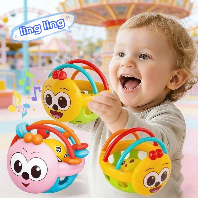 

Baby Holding Bell Toy Built-in Bell Toy Soft Hand Grasp Ball Educational Sensory Toys Activity Baby Crawling Toys 0 12 Months