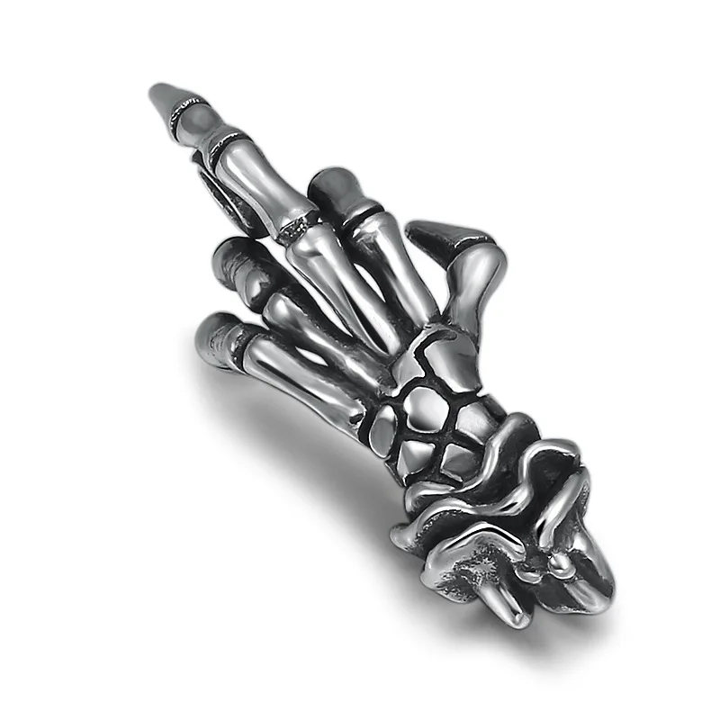 

Unisex Vintage S925 Sterling Silver Yin Yang Buddha Demon Pendant Necklace - Gothic Oxidized Jewelry