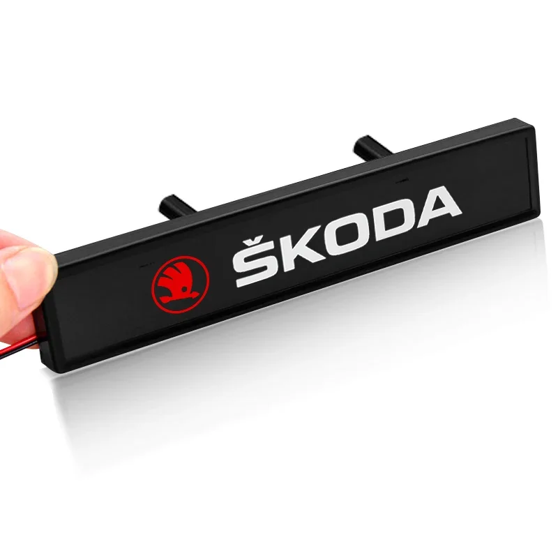 Car Front Grille Sticker Badge Car Head Grill Emblem LED Light Emblem For Skoda Octavia MK2 MK1 2 3 A5 A7 A8 Fabia Karoq Superb - view 2