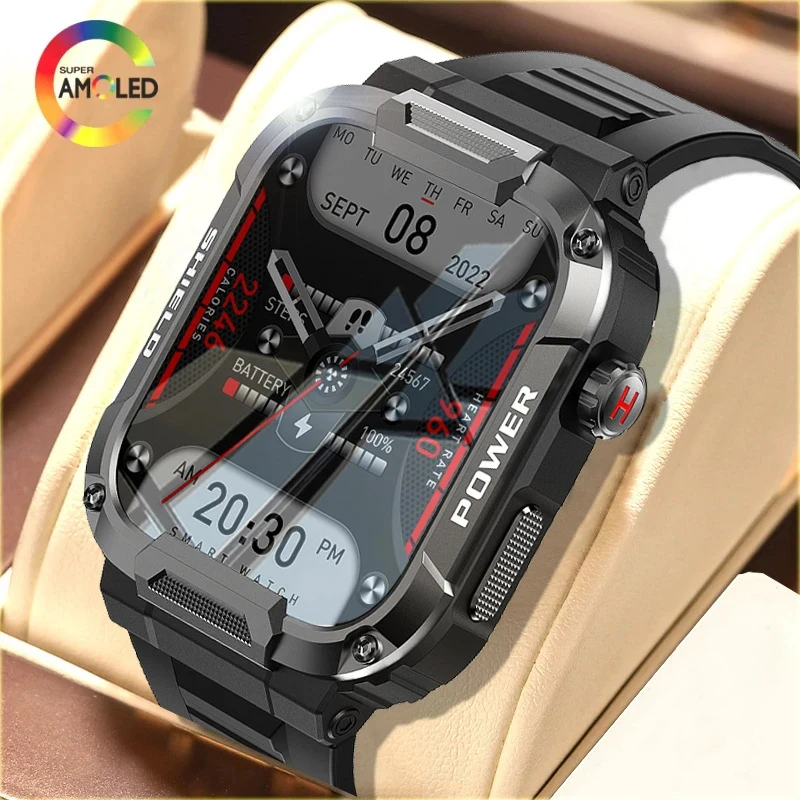 2023 New Military Smart Watch Outdoor Sports Watches IP68 Waterproof Fitness 24-hour Heartrate Monitor Smartwatch For Xiaomi imelda may 11 past the hour cd