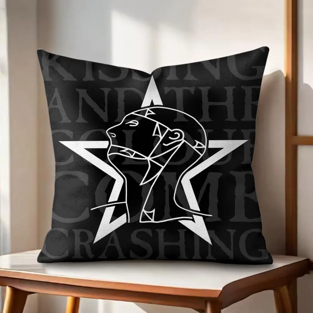 The S-Sisters Of M-Mercy Band Cushion Cover Eco Linen Pillow Case Double-Sided Print Breathable Durable Zipper Home Decor Gift