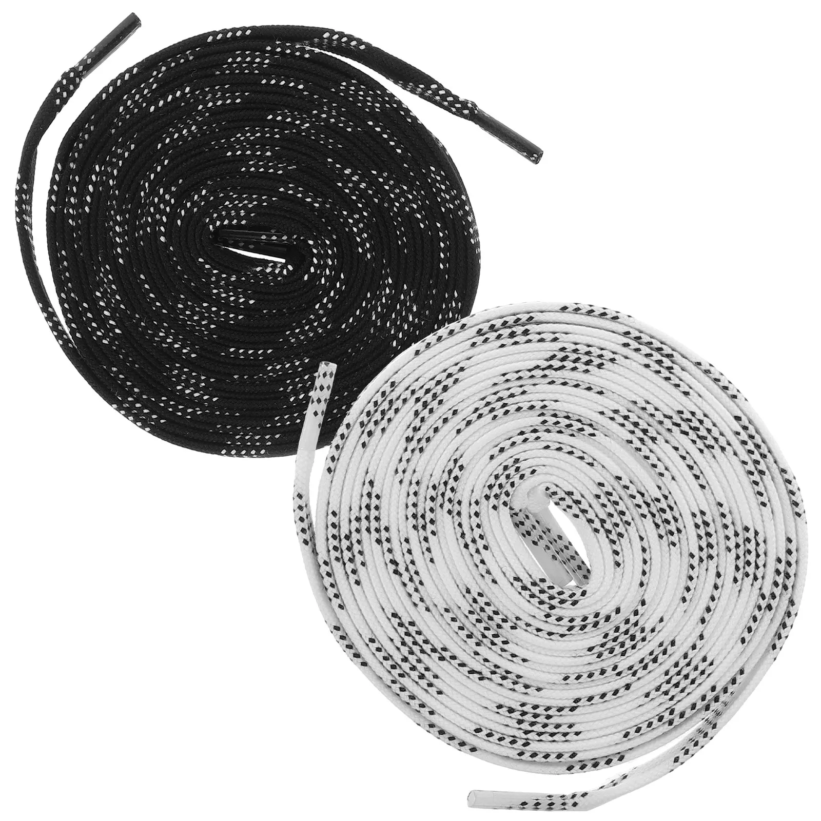 2Pairs Hockey Skate Laces Premium Polyester Flat Shoelaces with Resistance for Ice Skating Roller Skating Sports Shoes