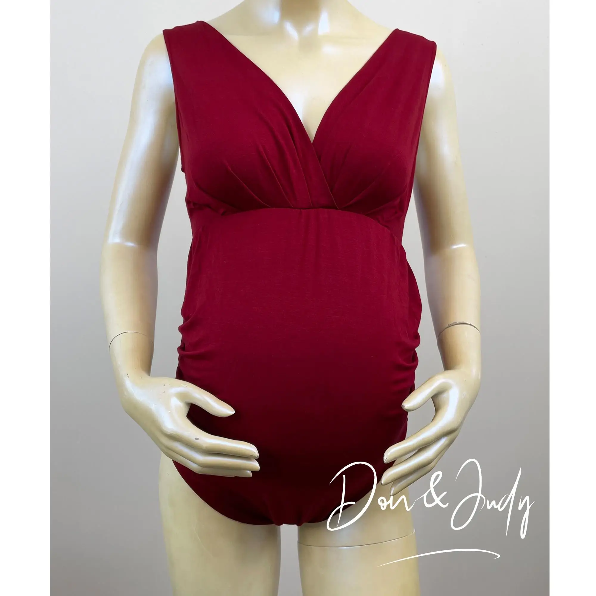 

Don&Judy Sexy Maternity Dresses Photo Studio Mommy Photography Props Clothes V-Neck Party Pregnancy Dress for Photo Shoot