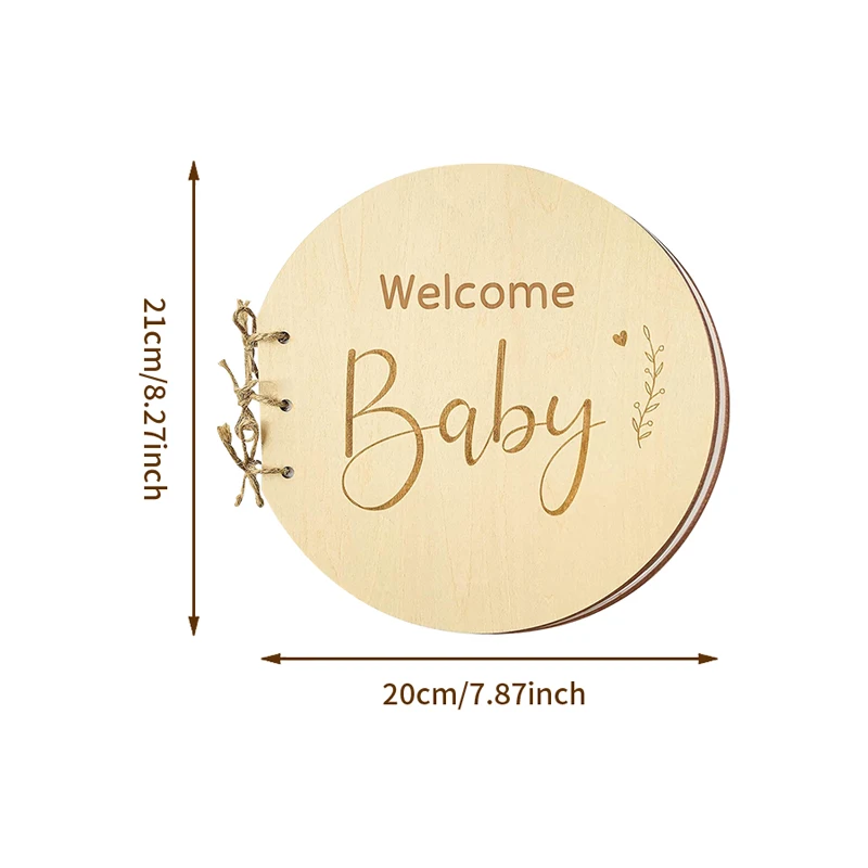 Baby Shower Guest Book Wooden Guest Book Sign Keepsake Adult Kids Birthday Party Supplies Wedding Welcome Baby Decoration