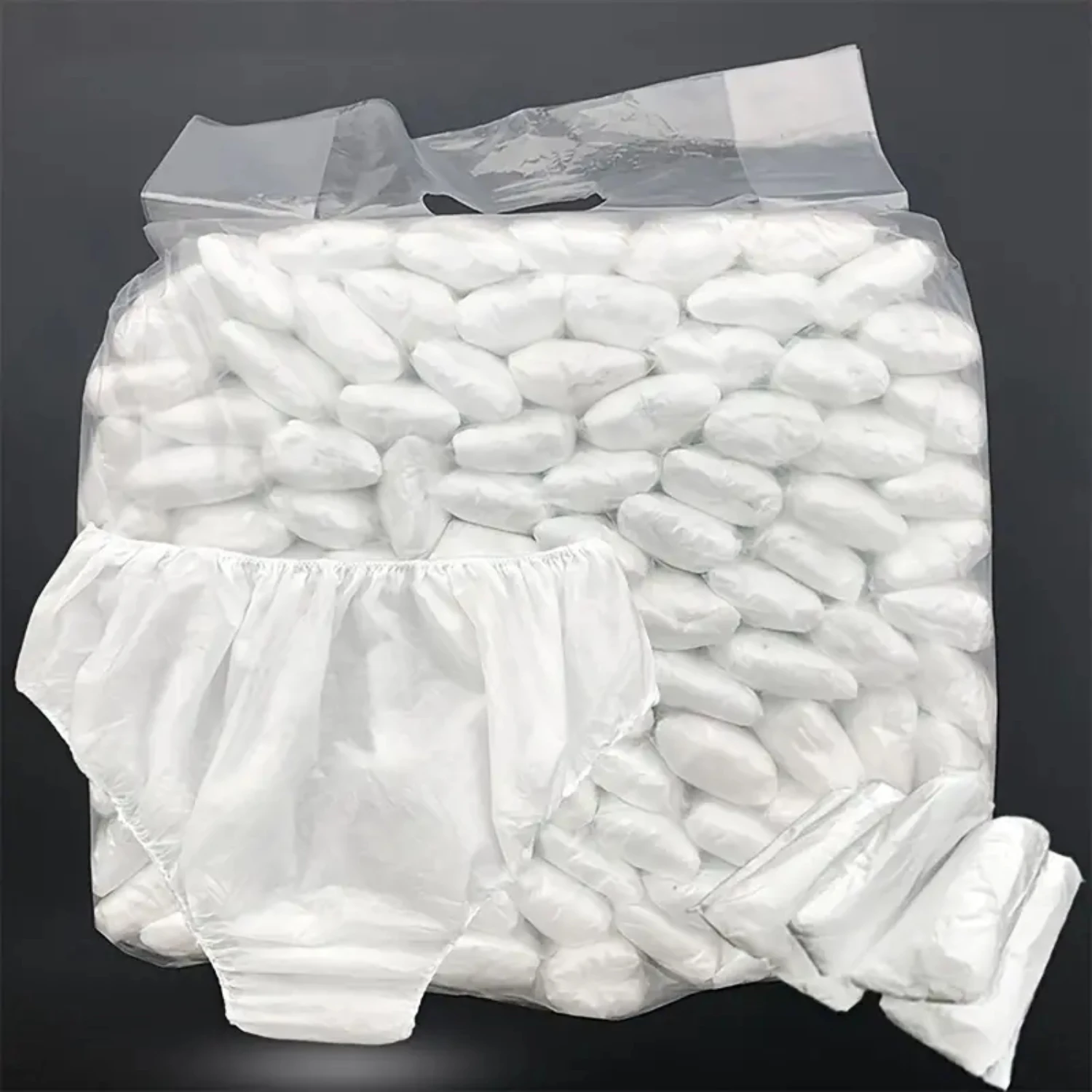 Disposable Double Layer White Unisex Underpants, Lightweight Travel-friendly Breathable Comfortable Underwear