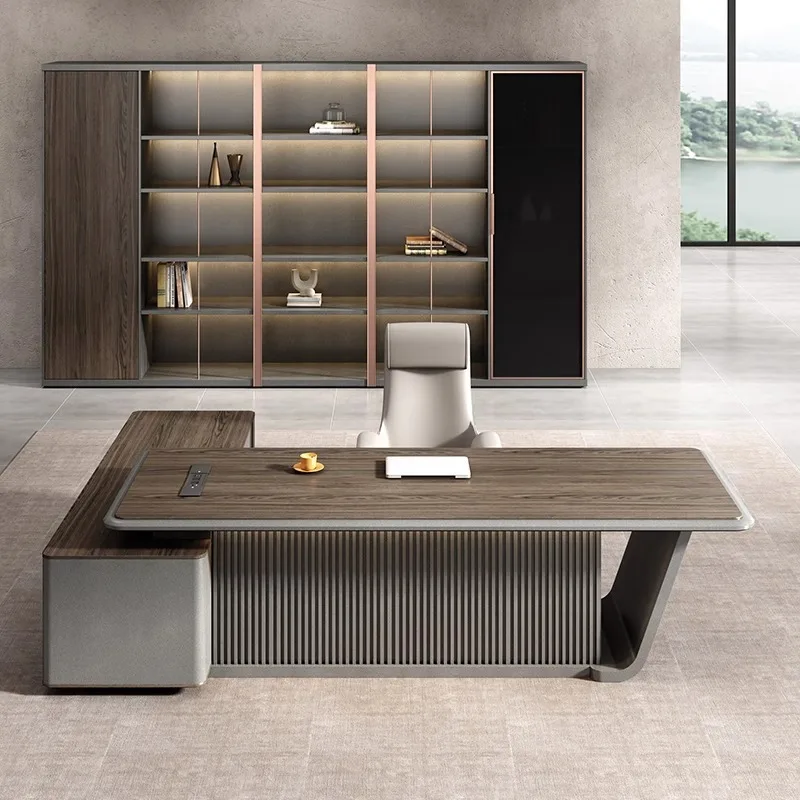 Speciality Leader's Office Desk Extremely Useful Word Popular Office Desk Fashion Vintage Office Furniture Meja Kantor XYOD