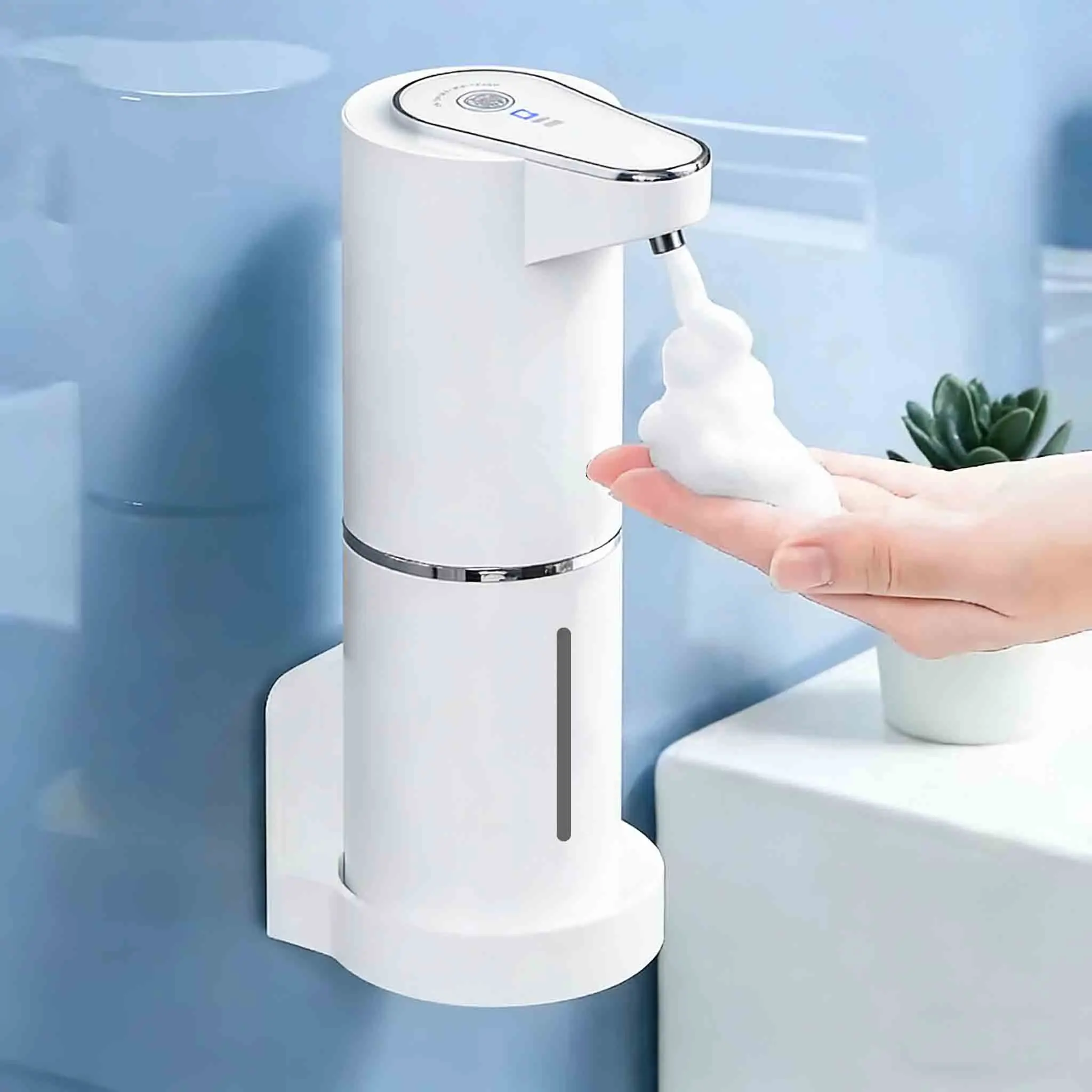 

2026 New Automatic Foam Soap Dispensers Bathroom Smart Washing Hand Machine With USB Charging White High Quality ABS Material