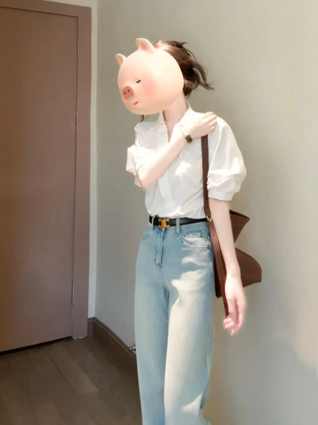 

Ele White V-Ne ort Sve irt Женская летняя мода для похудения, универсальная, для поездок на работу, корейская, свободная посадка, дышащая