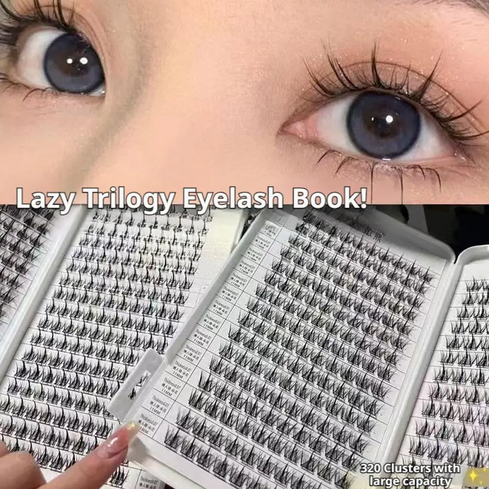 

Набор накладных ресниц 100/320 пучков - для самостоятельного наращивания: натуральный, аниме, пучковый и пушистый стиль - смешанная длина 11-13 мм