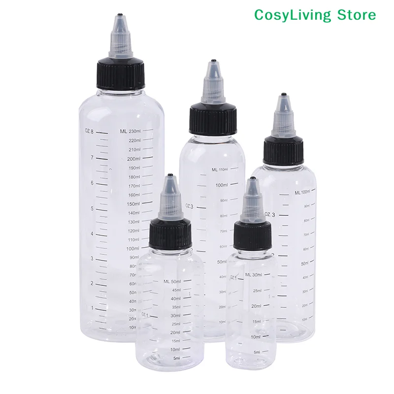 

1 шт., бутылки-капельницы емкостью жидкости, пластиковые контейнеры для пигментных чернил из ПЭТ, 30 мл-250 мл