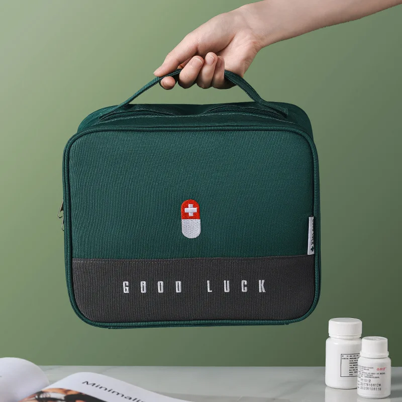 

Thickened Layered Medicine Box Large-Capacity Home Portable Waterproof Fabric Medicine Cabinet Storage Box First Aid Kit