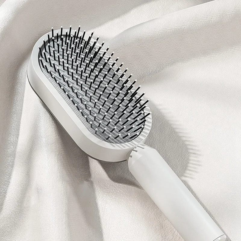 Comb Hair Brush For Women One-Key Cleaning Hair Loss  Massage Scalp Comb Anti-Static Hair Styling Tools