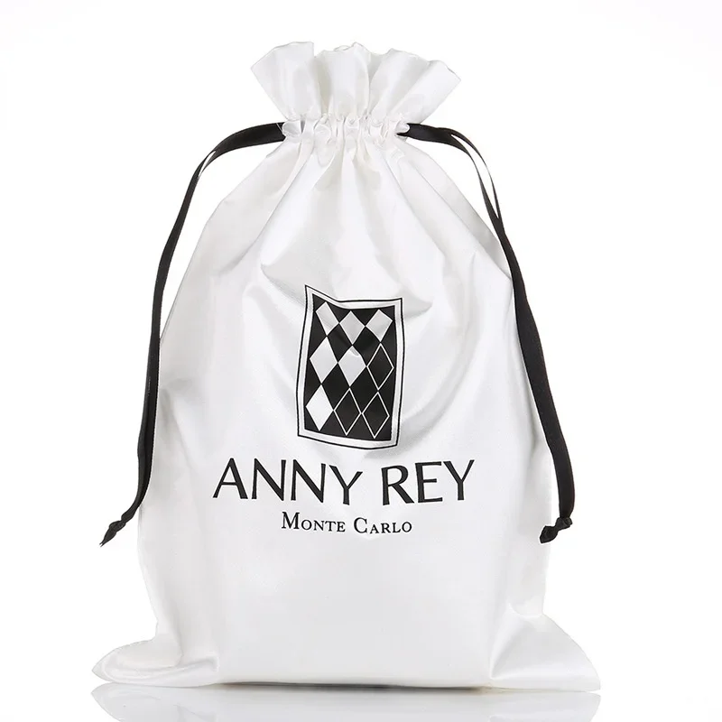 

Custom Logo Silk Satin Bag Custom Logo Packaging Bag Virgin Hair Extenssions/Makeup/Eyelash/Perfume Drawstring Gift Pouch 50p