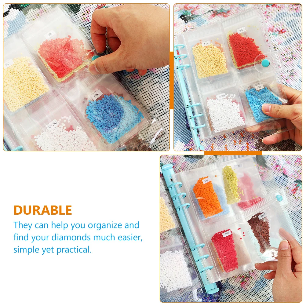 

Diamond Storage Book Portable Transparent Bag for Rhinestone Organizer Beads Containers DIY Handicraft Supply Beads Storage Book