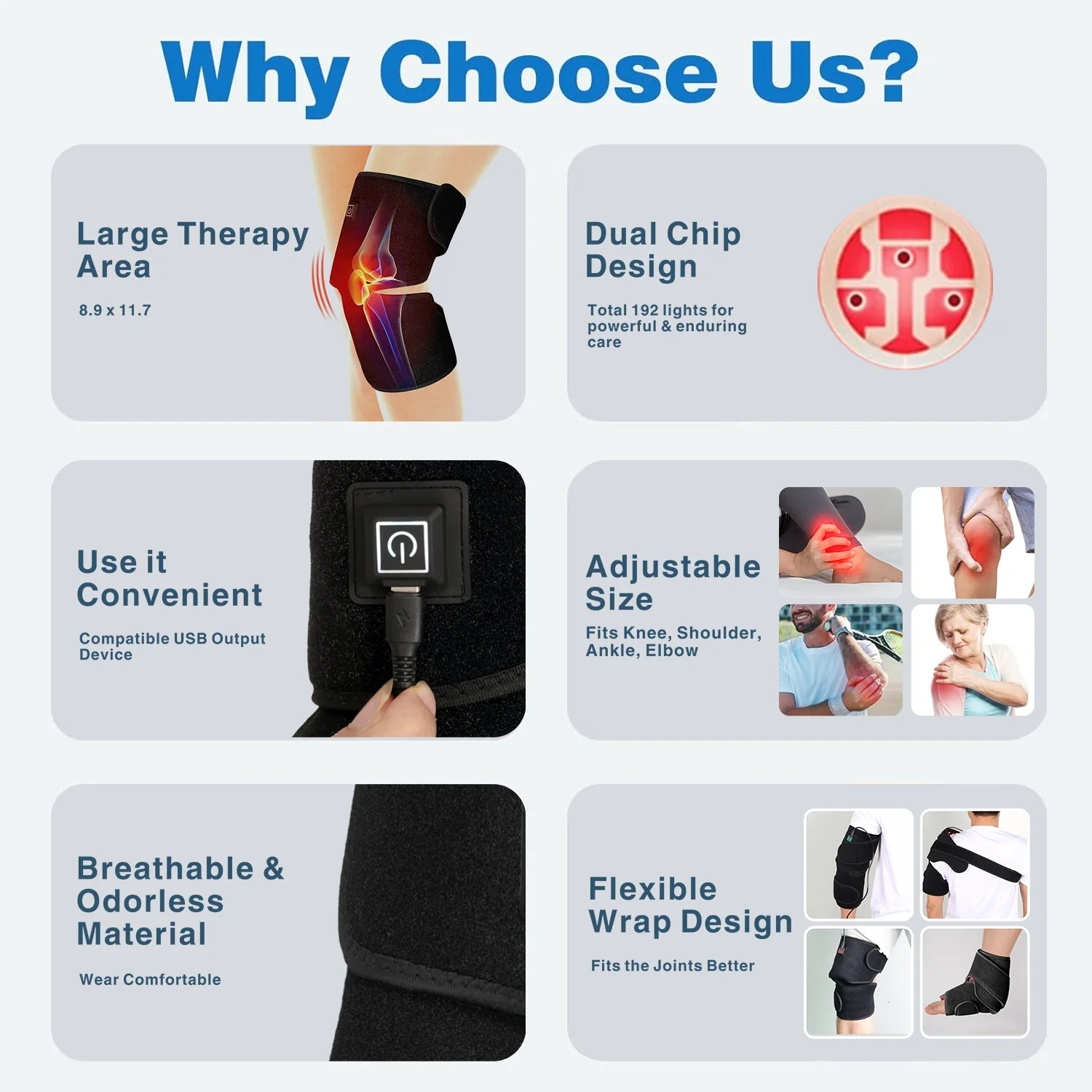 650nm と 850nm 赤色光加熱振動マッサージマットランプ膝関節肩リラックス痛みを和らげるヘルスケアデバイス