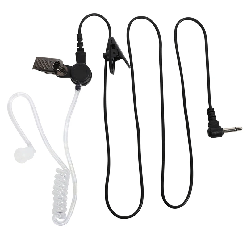 4X Straight Listen Only Transparent Flexible Acoustic Tube Earpiece 3.5Mm Earphone Headset Mono Jack For Walkie-Talkie