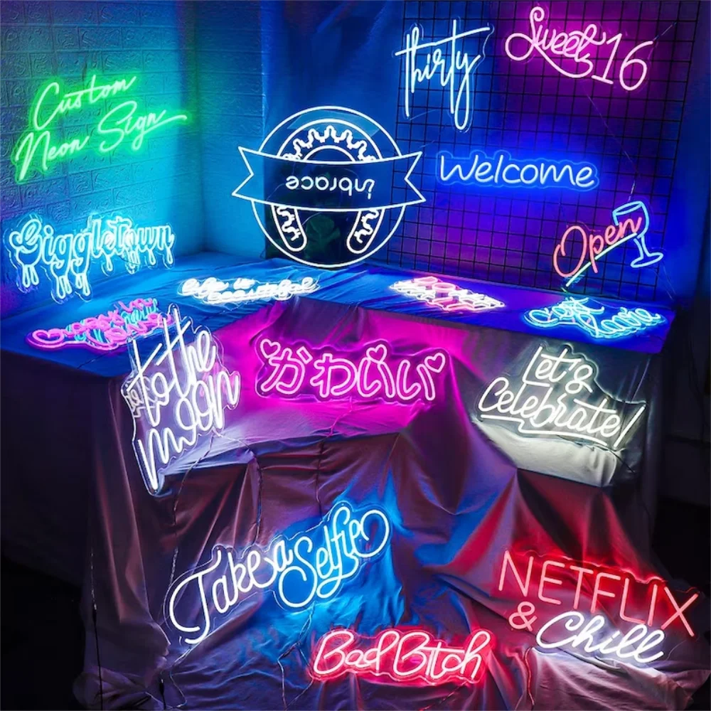 personalizado neon sign custom usado para decoracoes de casamento logotipo do negocio bar casa parede neon light interior e exterior 01