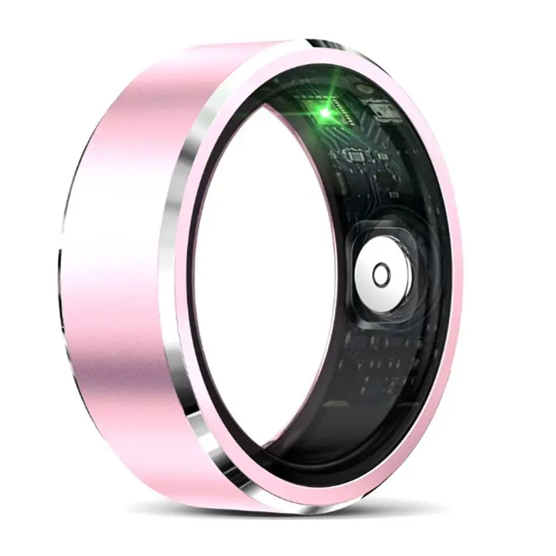 ABRI-Smart Ring For Fitness Tracker With Heart Rate/Blood Oxygen/Blood/Pressure/Sleep/Pedometer Monitor For IOS (Size8)