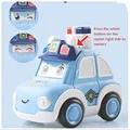 blue police car