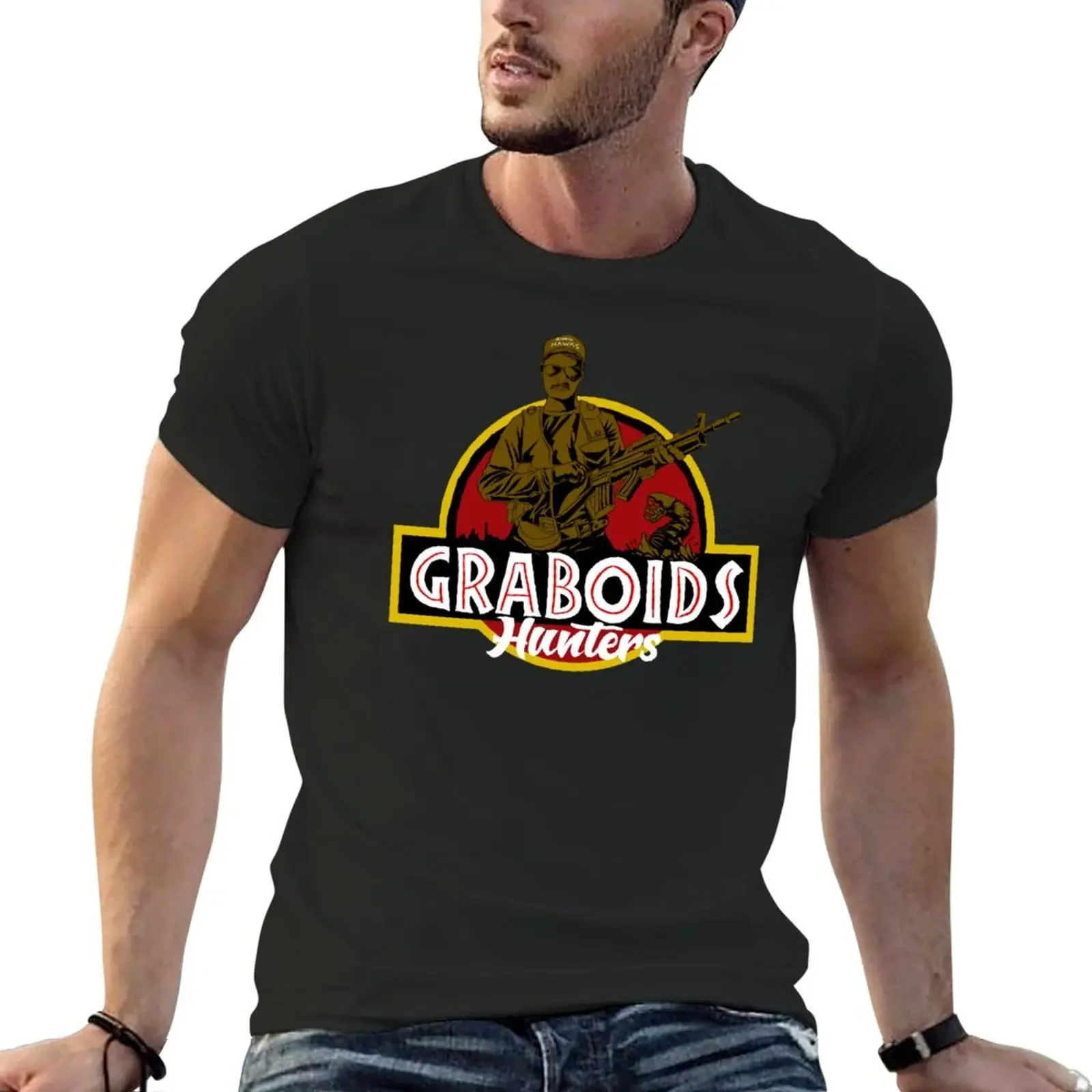 Tremors Graboids Hunters T-Shirt man clothes animal print shirt for boys cute clothes funny t shirts for men