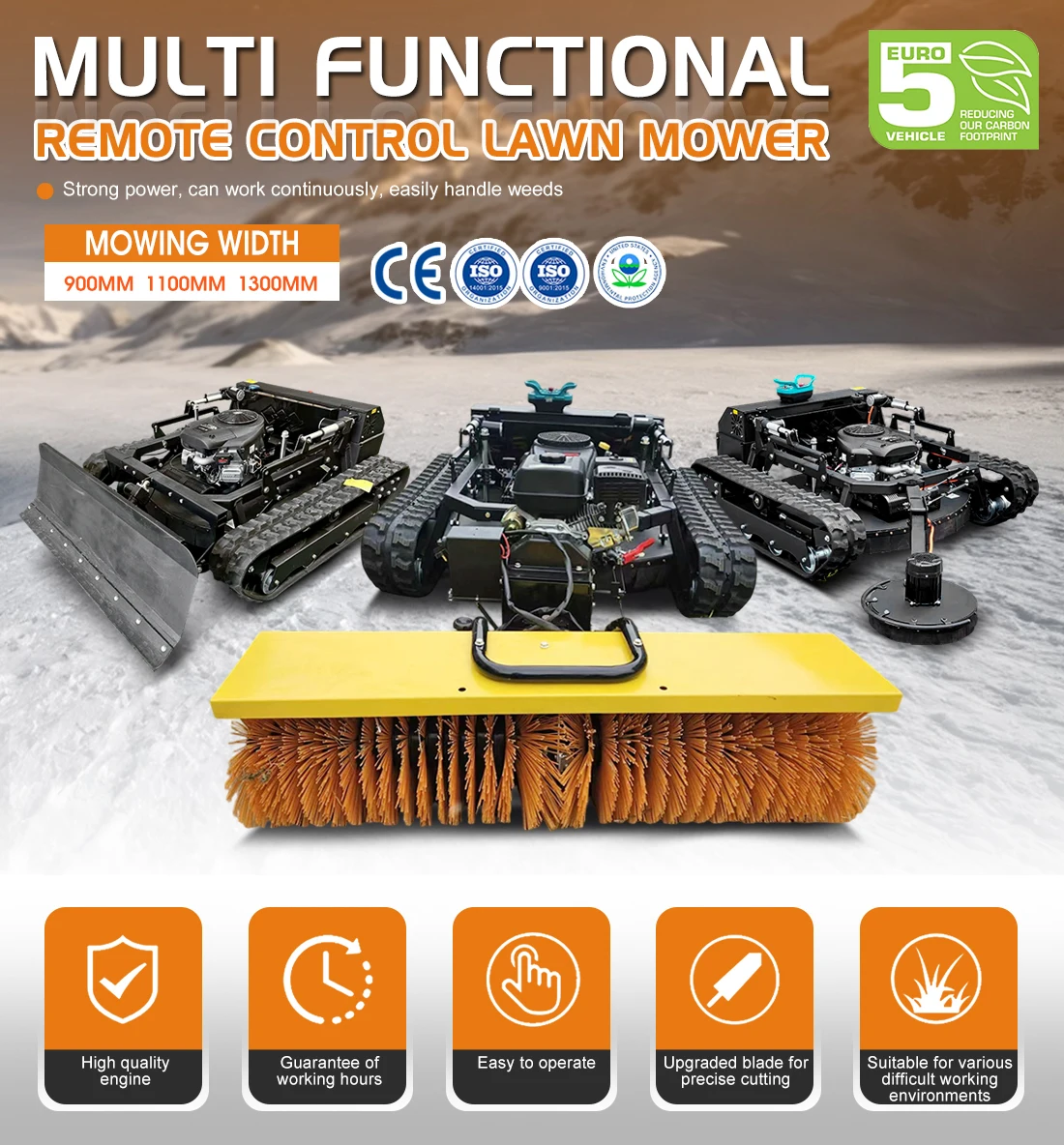 آلة جزازة العشب الفعالة وآلة قاذف الثلج توفر الوقت والعمالة في أعمالك الخارجية الموسمية #1