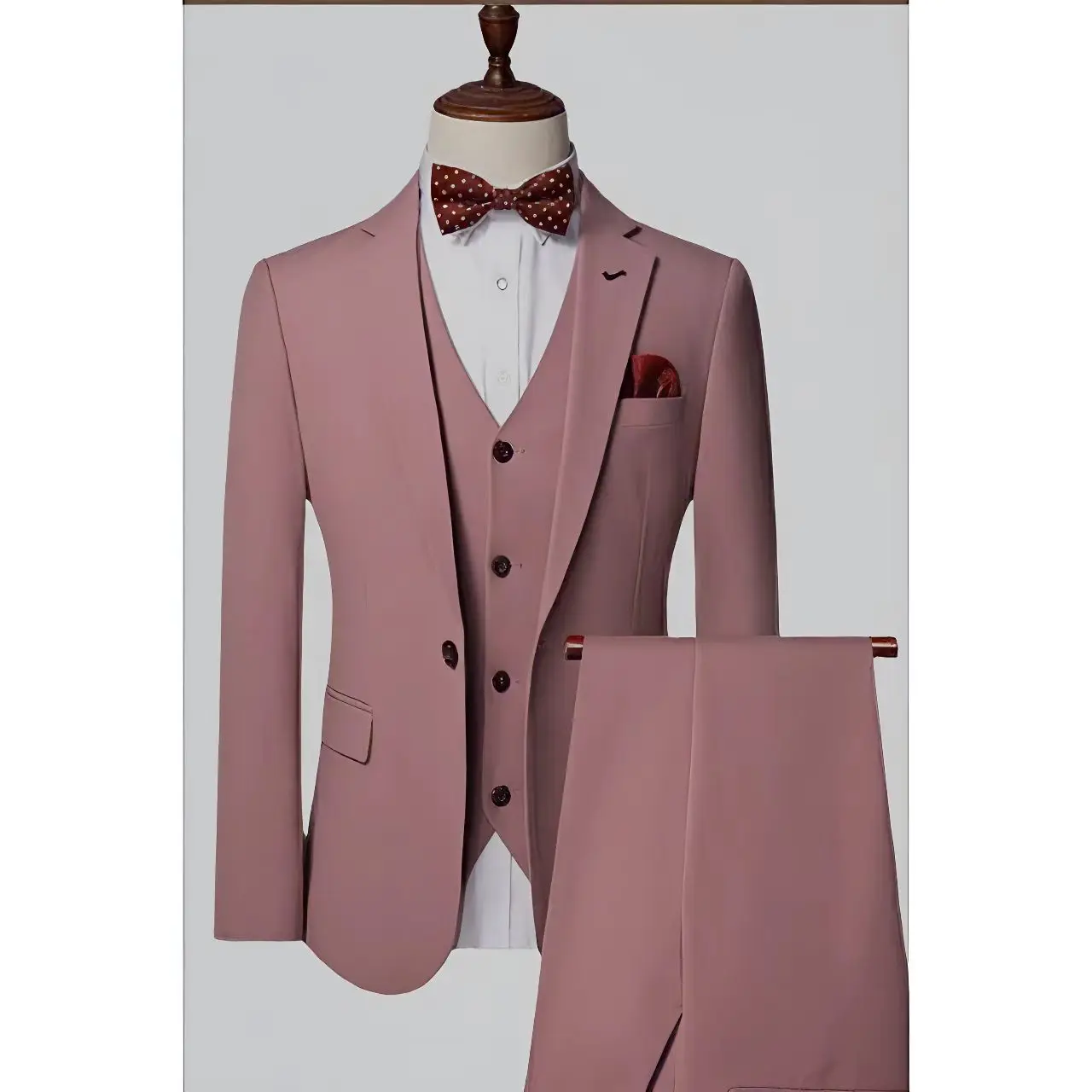 Elegant Men Suits for Wedding 2024 One Button Notch Lapel Slim Fit Male Clothing Custom Made 3 Piece Jacket Pants Vest Outerwear