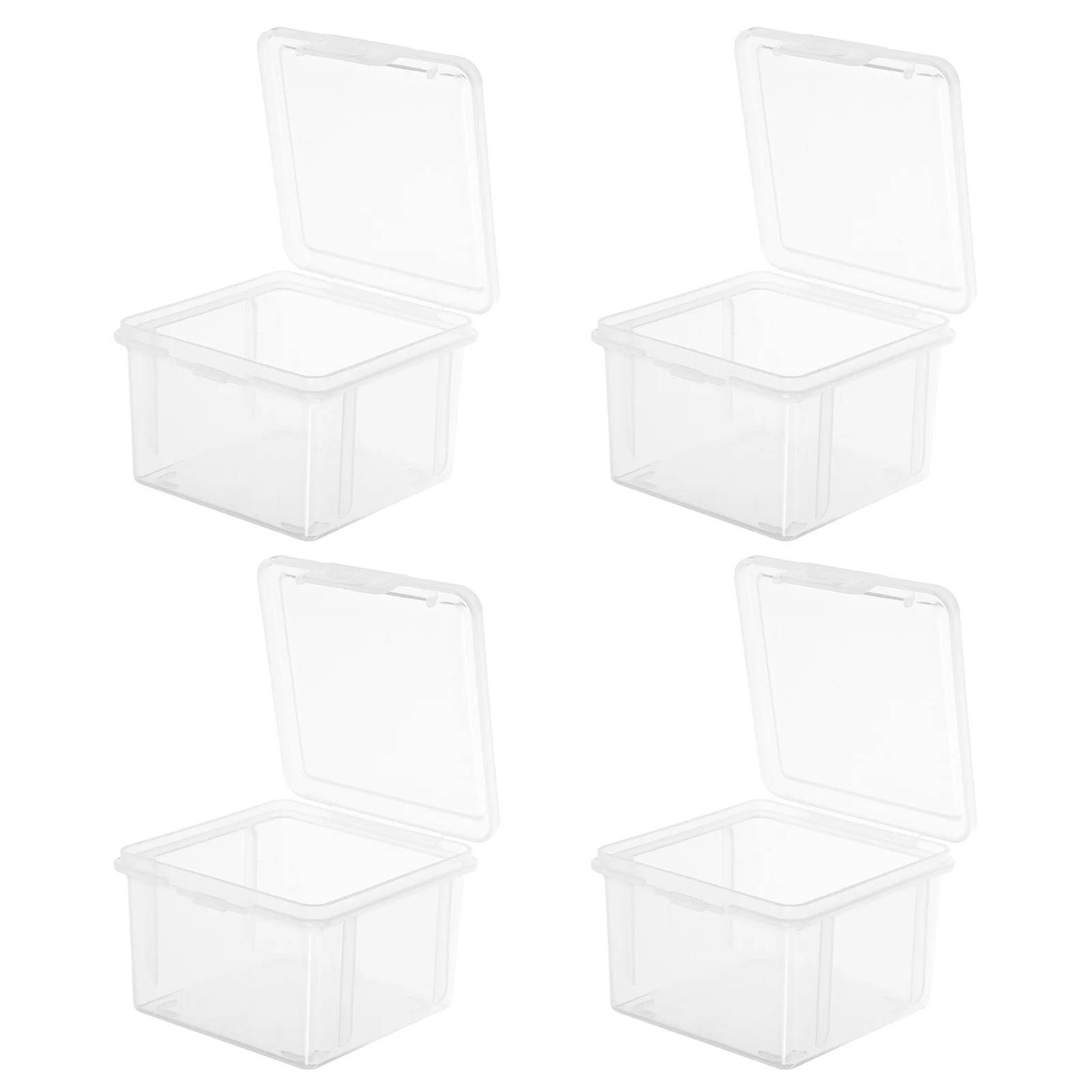 

4pcs Bread Storage Box Airtight Container Transparent Design Loaf Keeper Kitchen Counter Plastic Boxes Sealed Storage Solutions