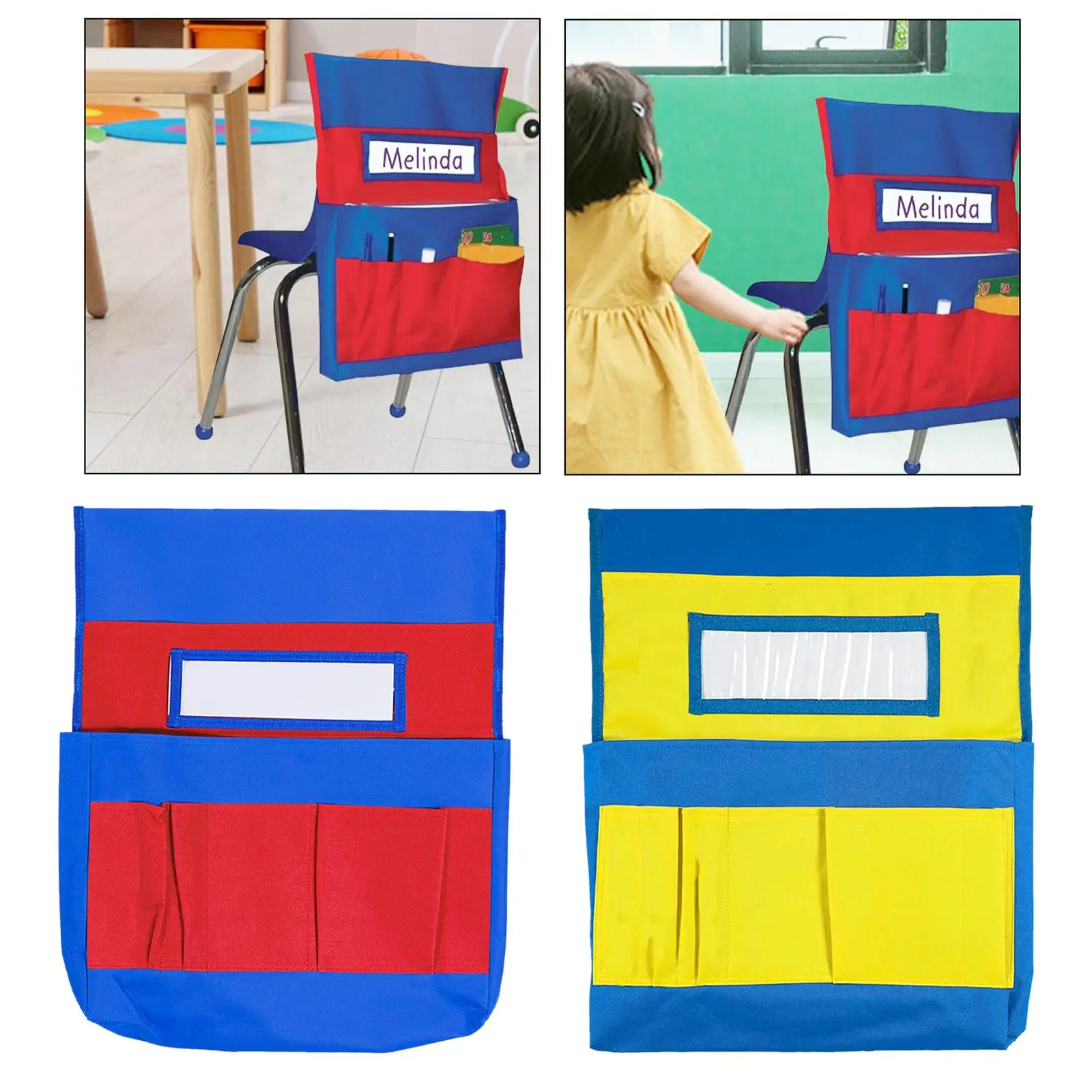 Chair Back Pocket School Seat Pocket for Preschool School Supplies Students