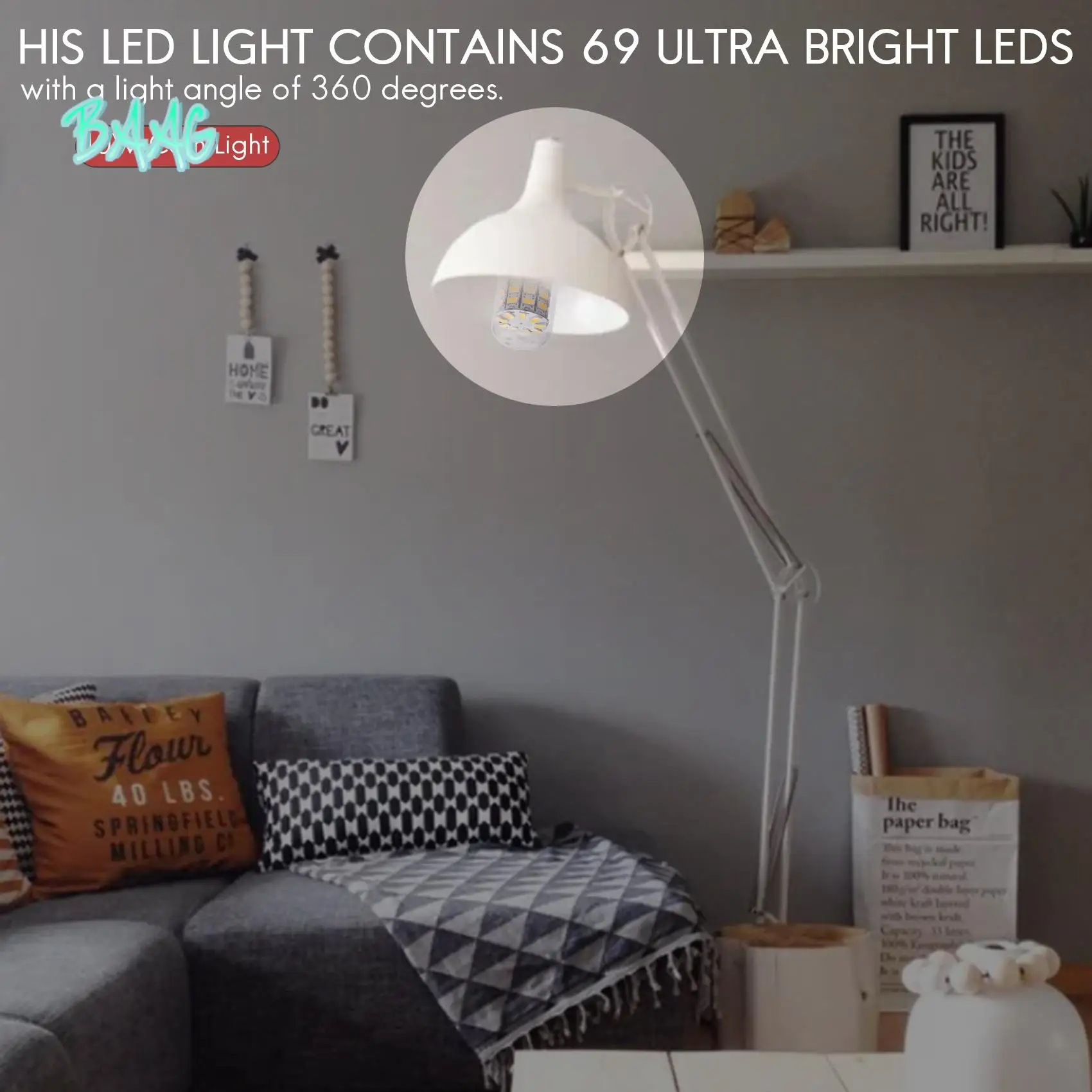 

BAAG-GU10 10W 5730 SMD 69 LED Bulbs LED Corn Light LED Lamp Energy Saving 360 Degree 200-240V