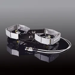 BRS-32 Lightning Double Head Stove Small Portable Outdoor Camping Furnace Fire Switch Free Adjustable Control Cookware Set