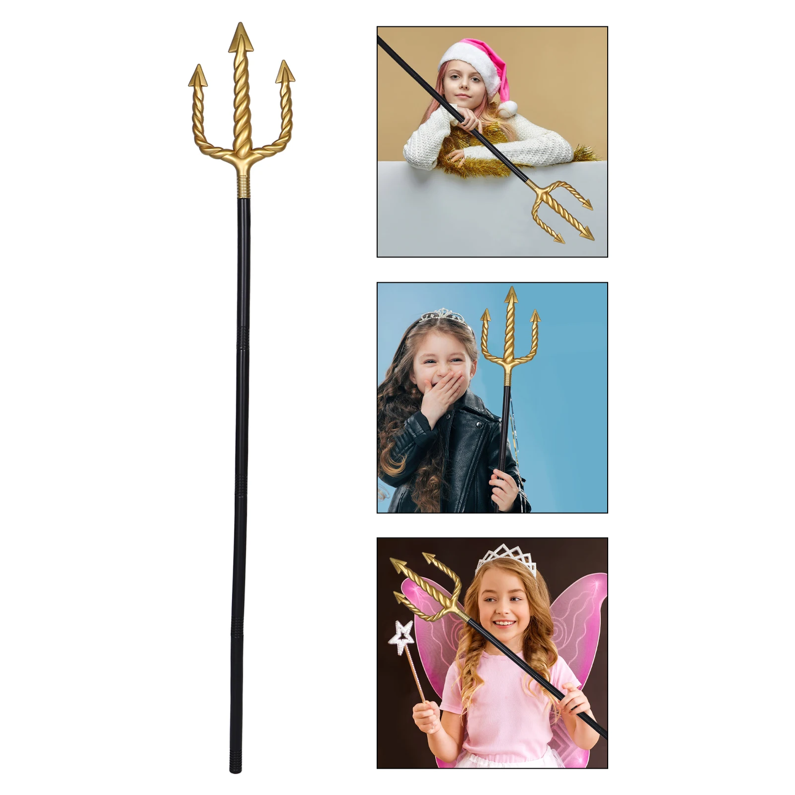

Halloween Trident Prop Plastic Devil Fork Costume Accessory For Cosplay Masquerade Party Demon Stage Decor King
