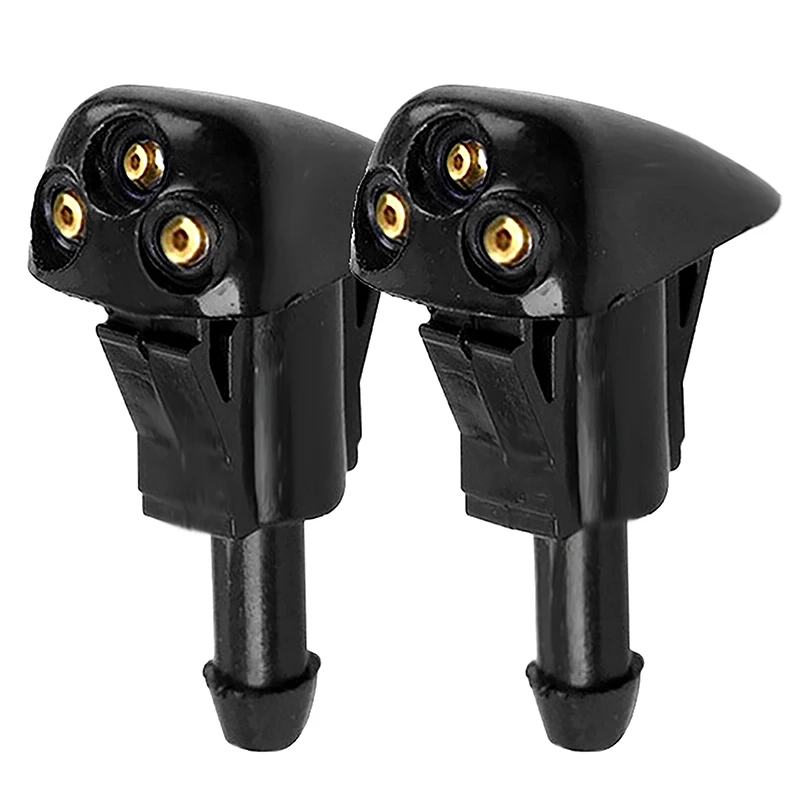 2 Buah Nosel Semprotan Pencuci Wiper Kaca Depan Mobil 3 Lubang Nozel Pencuci Kaca Depan Mobil Universal Jet Semprotan Air Aksesori Otomatis