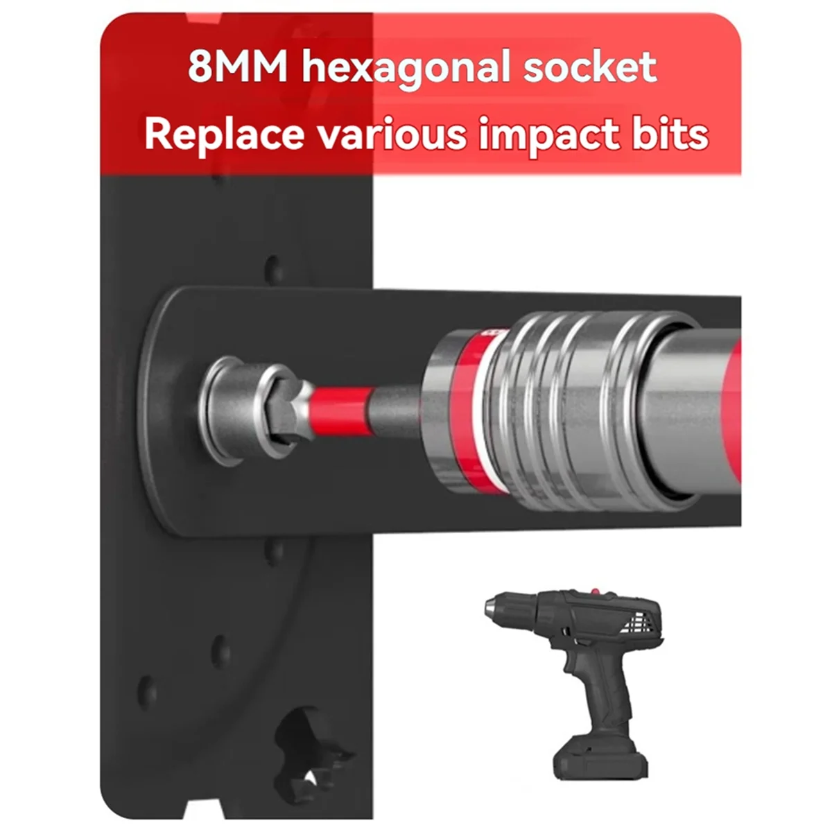 AA25 17PCS Multi Purpose Quick Change Hex Socket Set with Bits/ Sockets for Hammer Drill/Power Wrench/Electric Drill