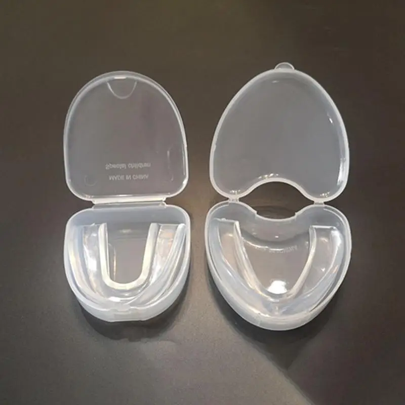 1set Anti-snoring Teeth Whitening Boxing Protection Mouth Guard EVA Teeth Protector Night Guard Mouth Trays for Bruxism Grinding