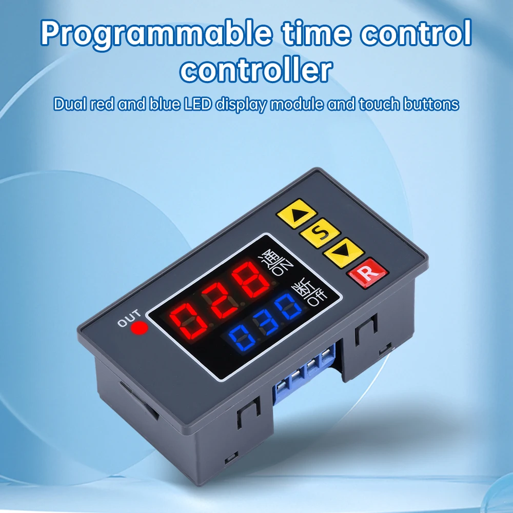 AC 110V 220V DC 12V 24V Digital Time Delay Relay Dual LED Display Programmable Time Control Controller Time Delay Switch